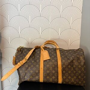 Louis Vuitton Brown and Tan Monogram Speedy Bag